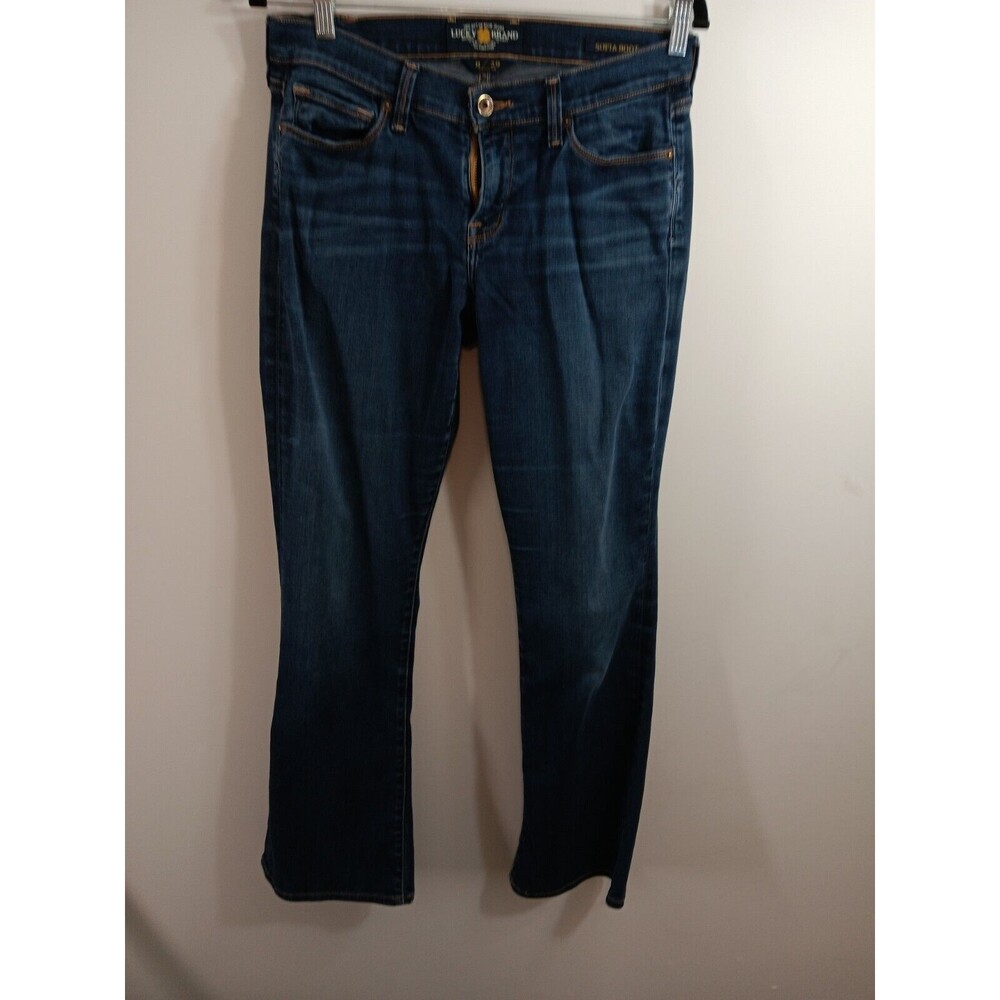 Lucky Jeans Women’s 8/29 Sofia Boot Cut Blue Medium Wash Denim Distressed